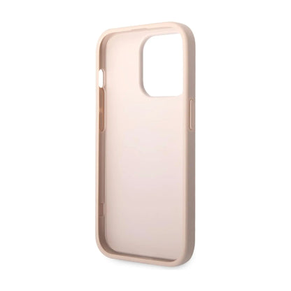 Guess Hülle GUHCP14L4GMGGR PU 4G Metal Logo Pink – iPhone 14 Pro