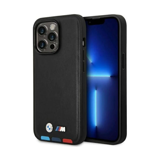 BMW iPhone 14 Pro Hülle BMHMP14L22PTDK, Schwarz – Tricolor MagSafe