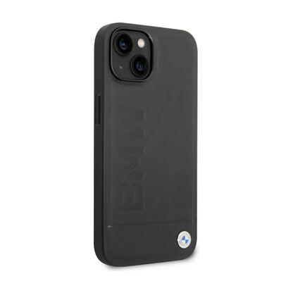 BMW Hülle Leder Hot Stamp Schwarz – iPhone 14 Plus