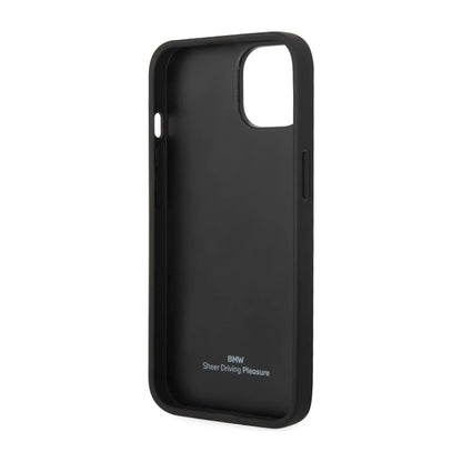 BMW Hülle Leder Hot Stamp Schwarz – iPhone 14 Plus