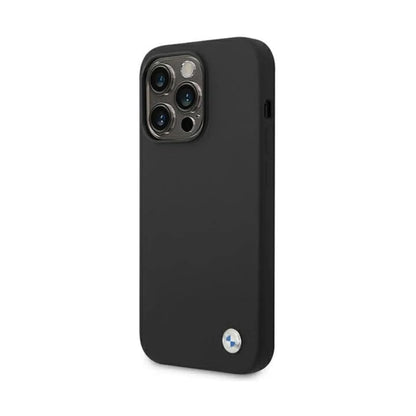 BMW Hülle Liquid Silicone Metall-Logo Schwarz – iPhone 14 Pro Max
