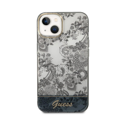 Guess GUHCP14MHGPLHG Porcelain Collection Case, Grau – iPhone 14 Plus