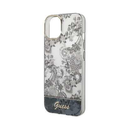 Guess GUHCP14MHGPLHG Porcelain Collection Case, Grau – iPhone 14 Plus