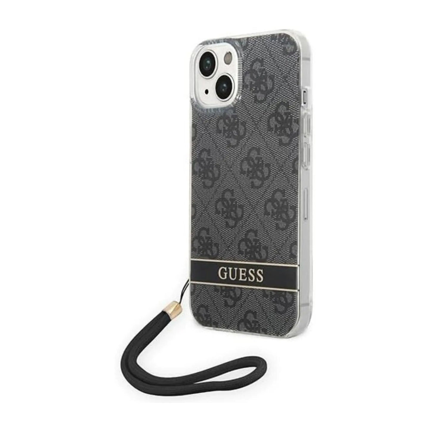 Guess Hülle 4G Print Strap Collection Schwarz - iPhone 14