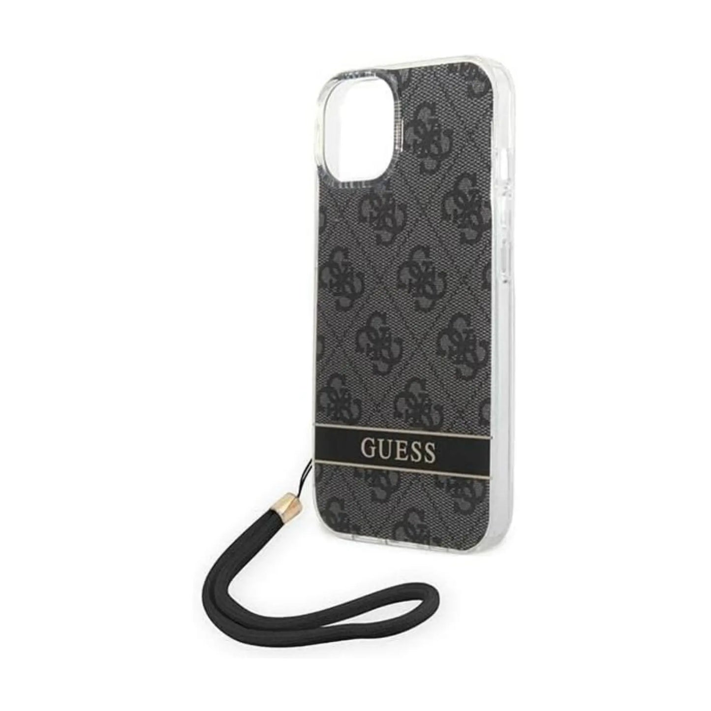Guess Hülle 4G Print Strap Collection Schwarz - iPhone 14
