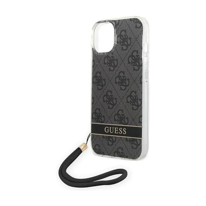 Guess Hülle 4G Print Strap Collection Schwarz - iPhone 14
