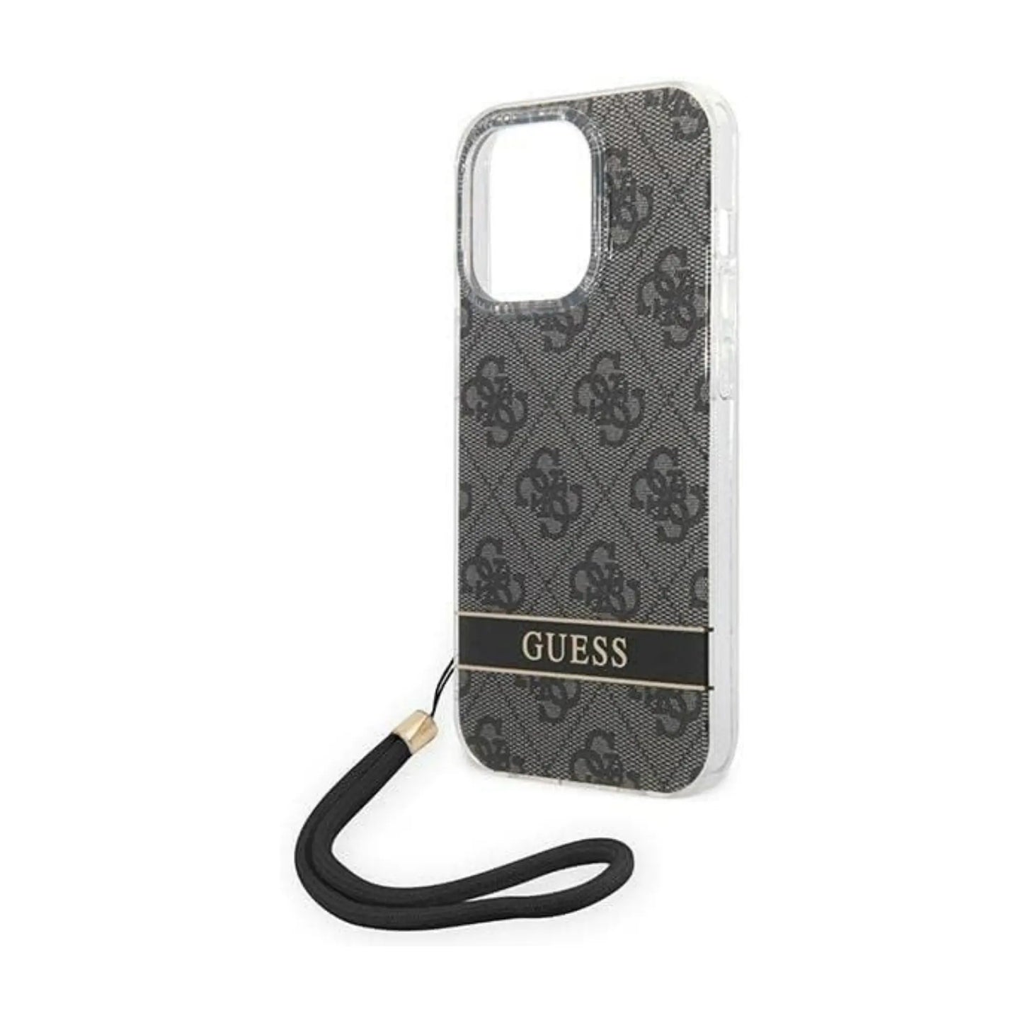 Guess GUOHCP14XH4STK 4G Print Strap Case, Schwarz – iPhone 14 Pro Max