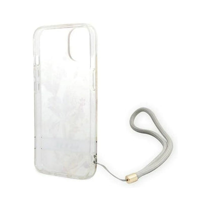 Guess GUOHCP14MHFLSU Flower Strap Case, Lila – iPhone 14 Plus