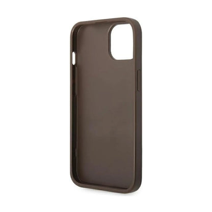 Guess Hülle GUHCP14MG4GFBR 4G Metal Logo Gold Braun – iPhone 14 Plus
