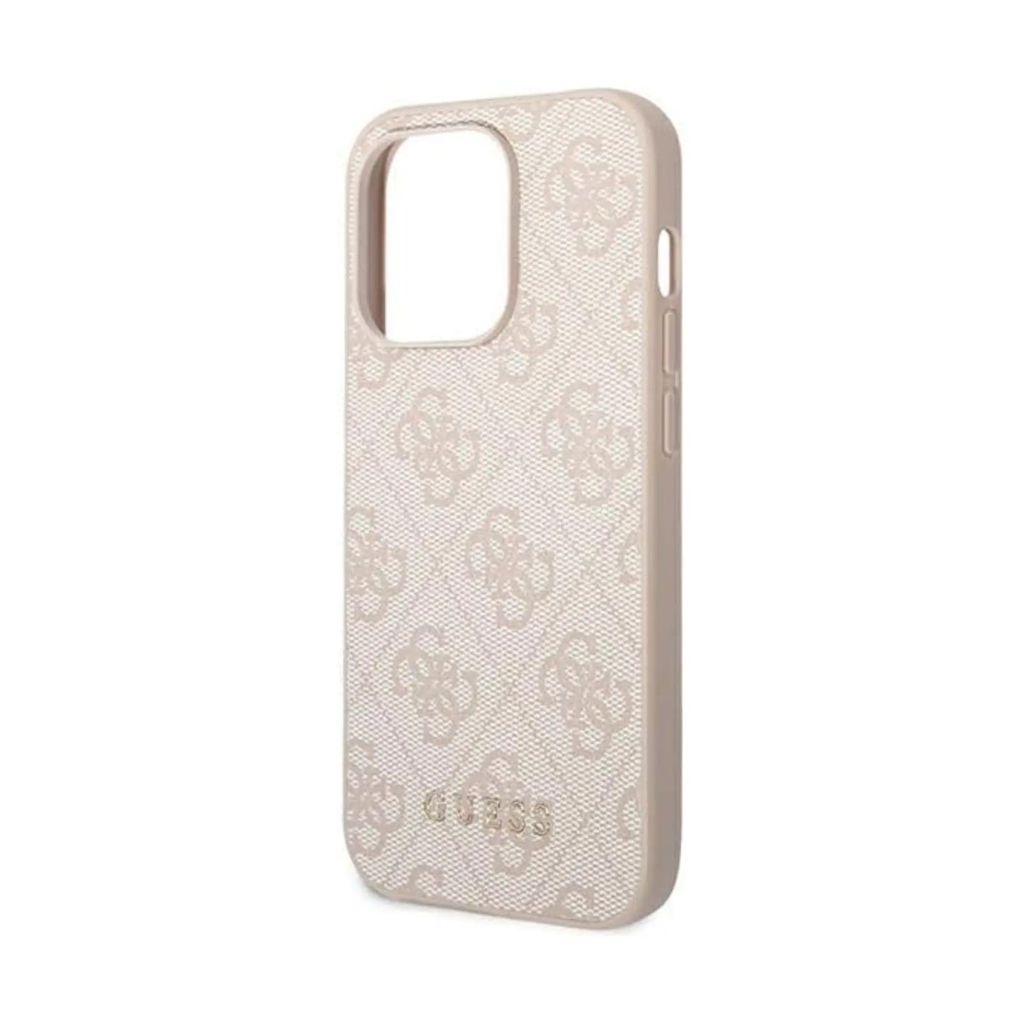 Guess 4G Metall Gold Logo Hülle Pink – iPhone 14 Pro Max