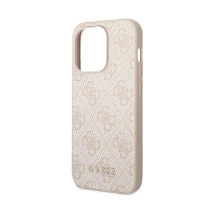 Guess 4G Metall Gold Logo Hülle Pink – iPhone 14 Pro Max