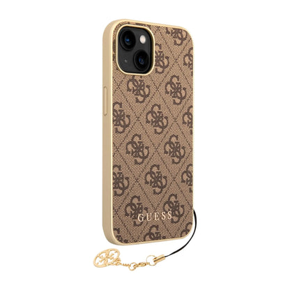 Guess Hülle 4G Charms Collection Braun - iPhone 14