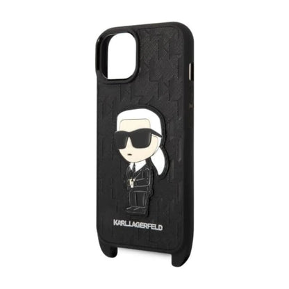 Karl Lagerfeld NFT Monogram Ikonik Patch Case, Schwarz - iPhone 14