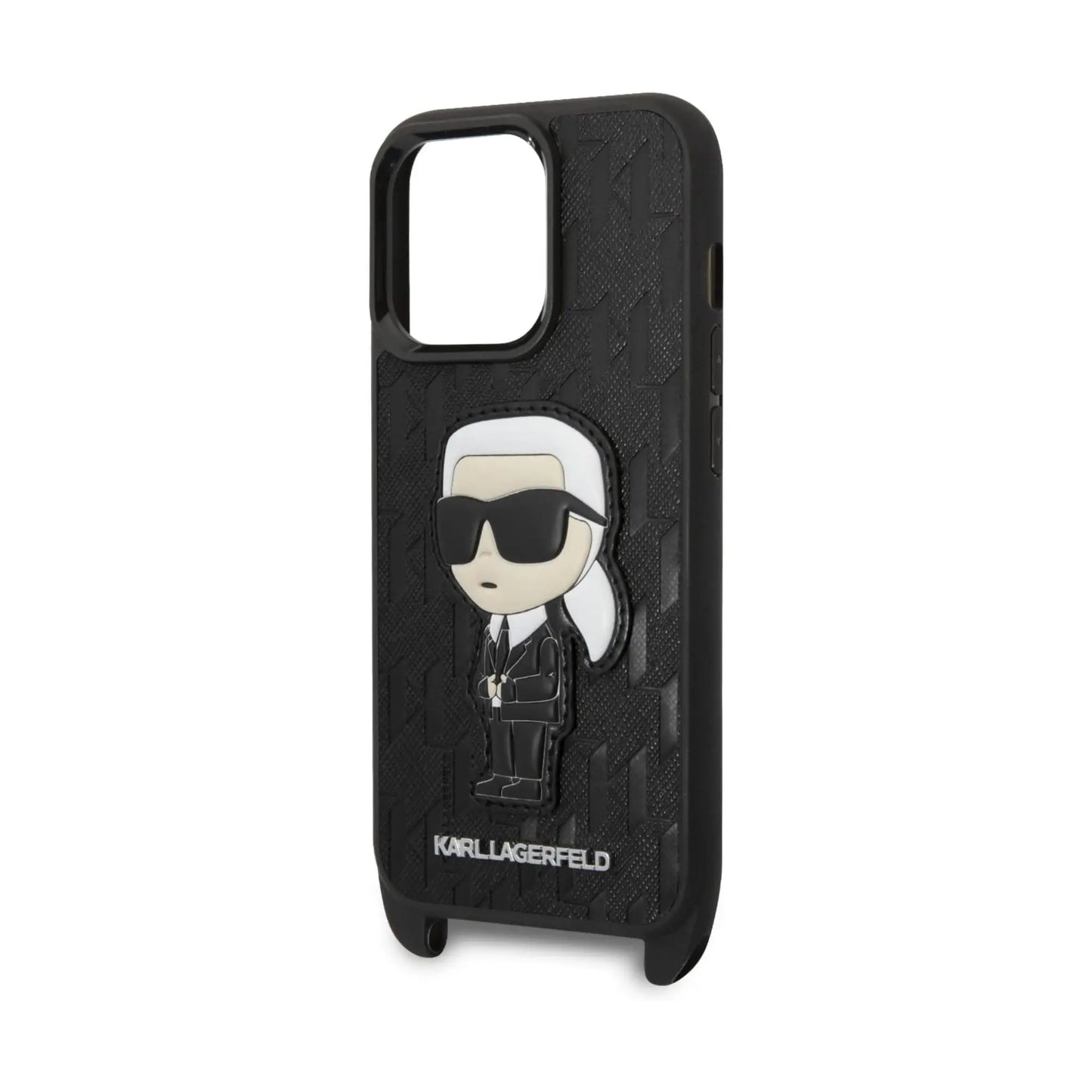 Karl Lagerfeld NFT Monogram Ikonik Patch Case, Schwarz - iPhone 14 Pro