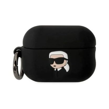 Karl Lagerfeld Hülle Silicone 3D Karl Head Schwarz – Für AirPods Pro 2