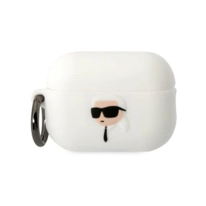 Karl Lagerfeld Silikon Karl Kopf 3D Case, Weiß - AirPods Pro 2