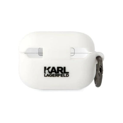 Karl Lagerfeld Silikon Karl Kopf 3D Case, Weiß - AirPods Pro 2