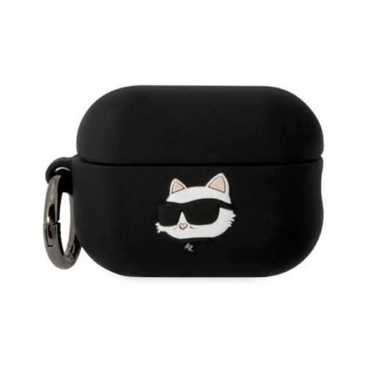 Karl Lagerfeld Silikon Choupette Kopf 3D Case, Schwarz - AirPods Pro 2
