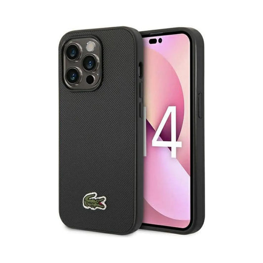 Lacoste Hülle LCHMP14XPVCK Iconic Petit Pique Schwarz – iPhone 14 Pro Max