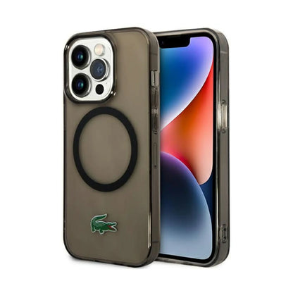 Lacoste Hülle Hardcase Transparent MagSafe Schwarz – iPhone 14 Pro Max