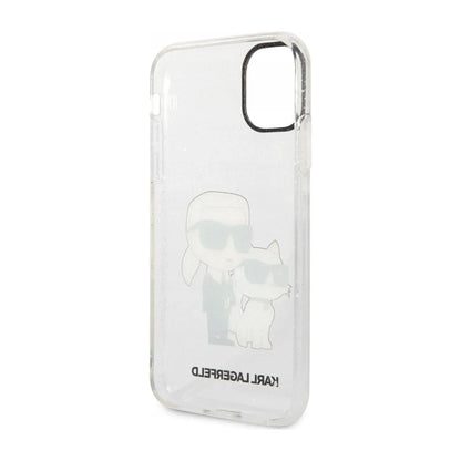 Karl Lagerfeld Glitter Karl & Choupette NFT Case, Transparent - iPhone 11