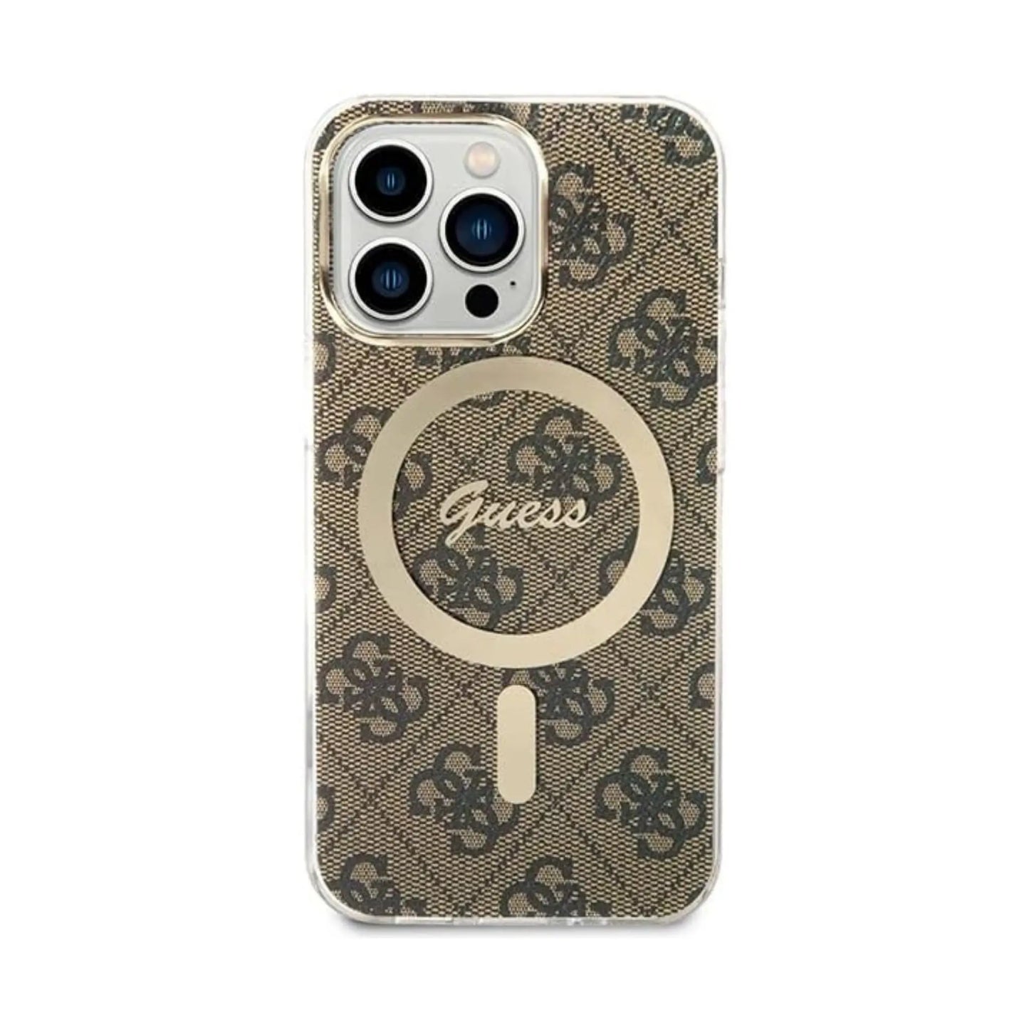 Guess Bundle Pack Hülle 4G Für Magsafe Braun Gold - iPhone 13 Pro