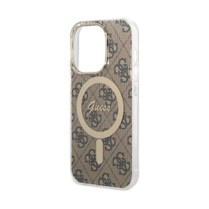 Guess Bundle Pack MagSafe 4G Braun-Gold - iPhone 14 Pro Max