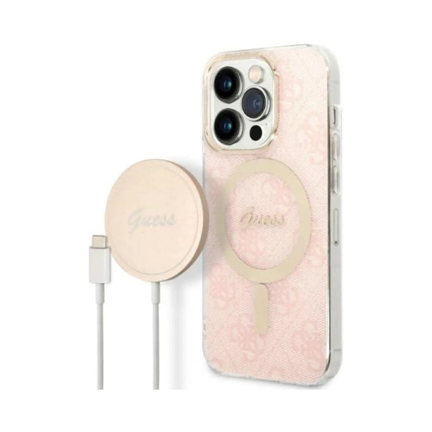 Guess Bundle Pack Hülle 4G Für Magsafe Rosa Gold - iPhone 14 Pro
