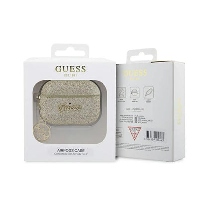 Guess AirPods Pro 2 Hülle, Gold – 4G Glitter Flake