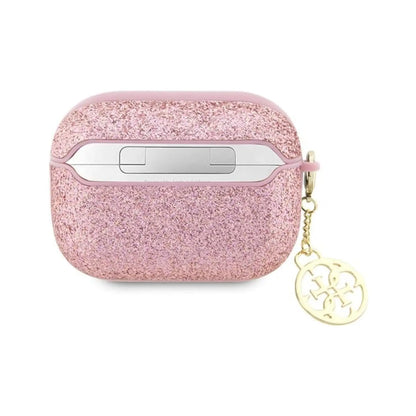 Guess GUAP2GLGSHP AirPods Pro 2 Hülle Glitter Script Herz Pink