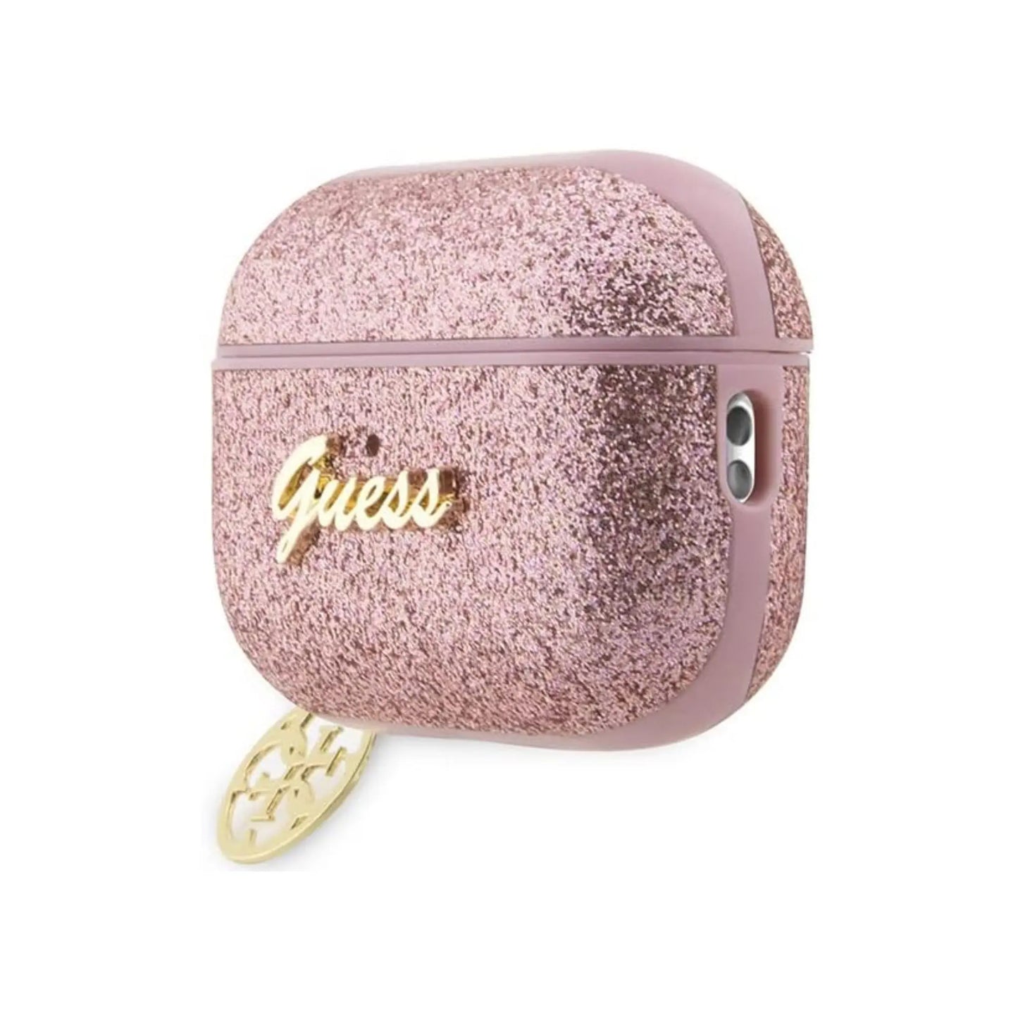 Guess GUAP2GLGSHP AirPods Pro 2 Hülle Glitter Script Herz Pink
