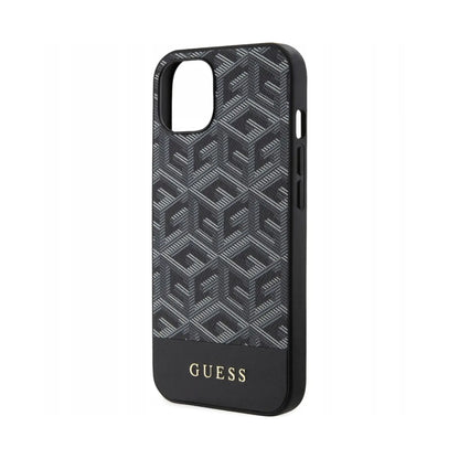 Guess GCube Stripes Hülle Schwarz für Magsafe – iPhone 14