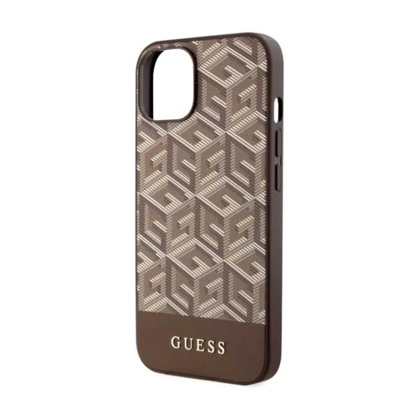 Guess Hülle Gcube Stripes Für Magsafe Braun - iPhone 14 Plus