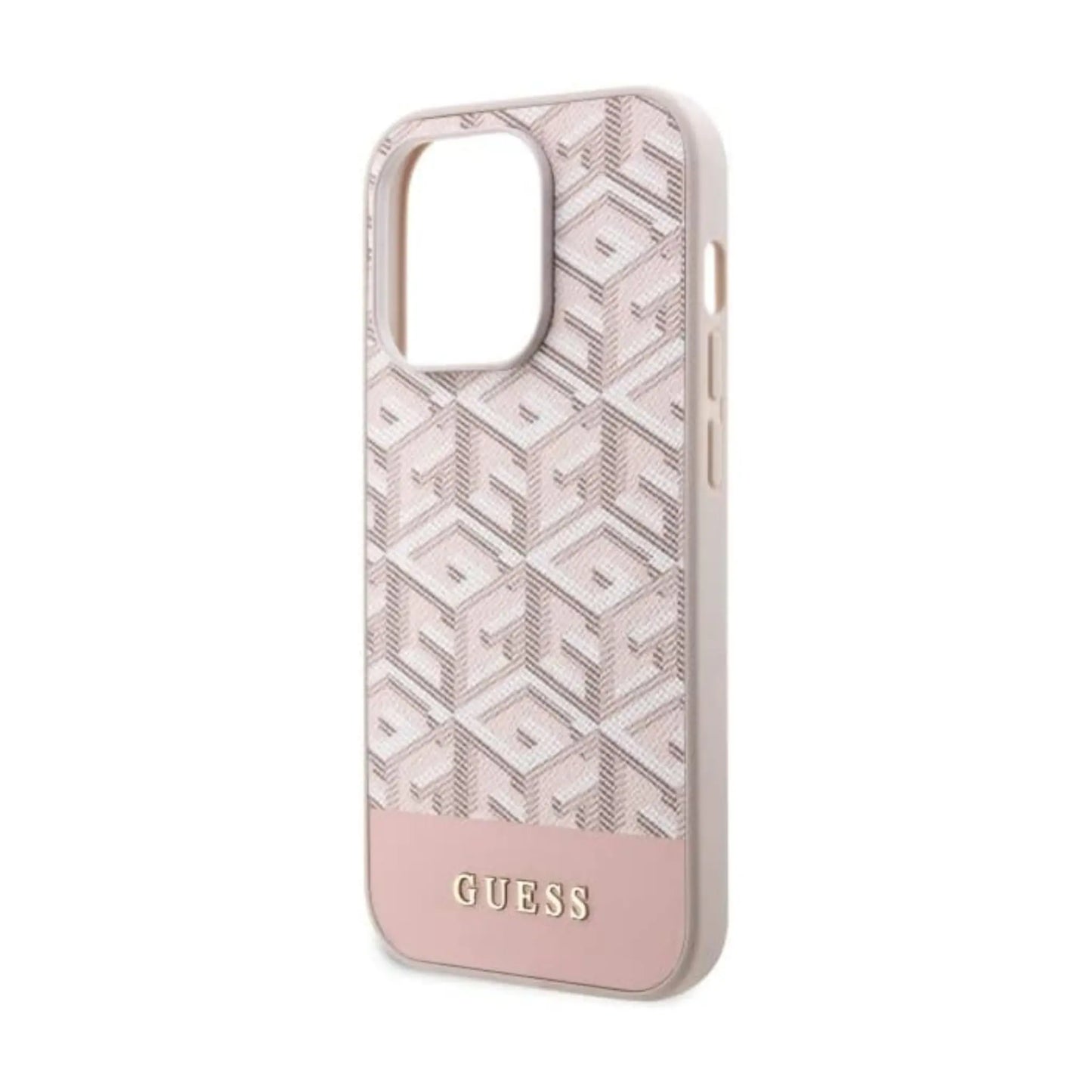 Guess Hülle Gcube Stripes Für Magsafe Rosa - iPhone 14 Pro Max