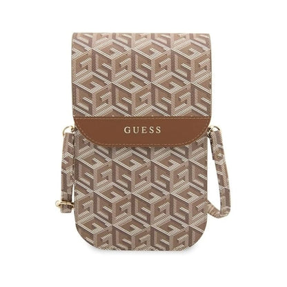 Guess Tasche G Cube Stripe Braun - Phone Bag