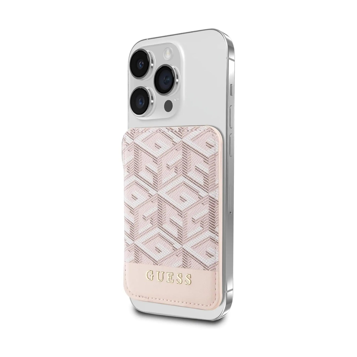 Guess Kartenhalter MagSafe G Cube Stripe Pink - Wallet