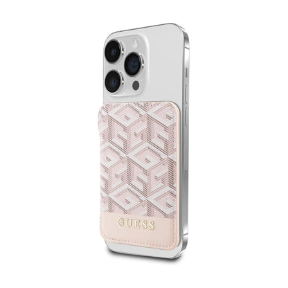 Guess Kartenhalter MagSafe G Cube Stripe Pink - Wallet