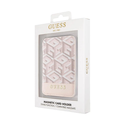 Guess Kartenhalter MagSafe G Cube Stripe Pink - Wallet