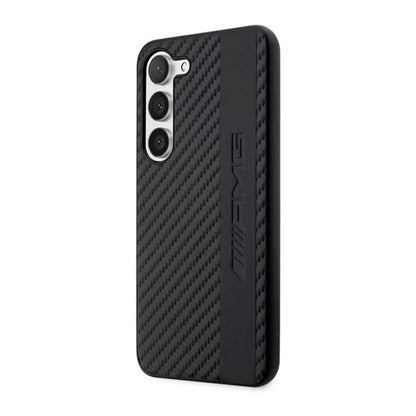 AMG Galaxy S23+ Hülle, Schwarz – Carbon-Streifen & Prägung