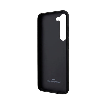 BMW Galaxy S23+ Hülle, Schwarz – Leder Strukturiert & Gestreift