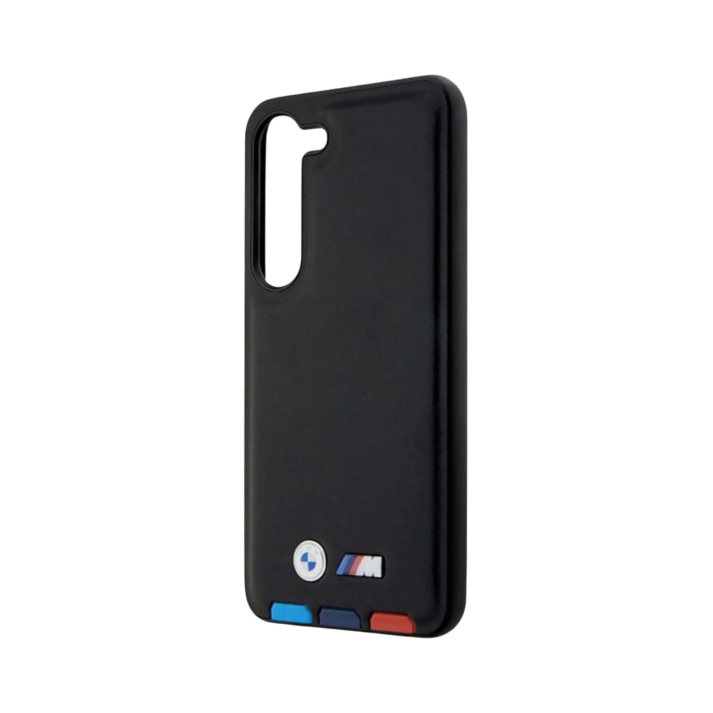 BMW Galaxy S23 Hülle BMHCS23S22PTDK, Schwarz – Lederstempel Tricolor