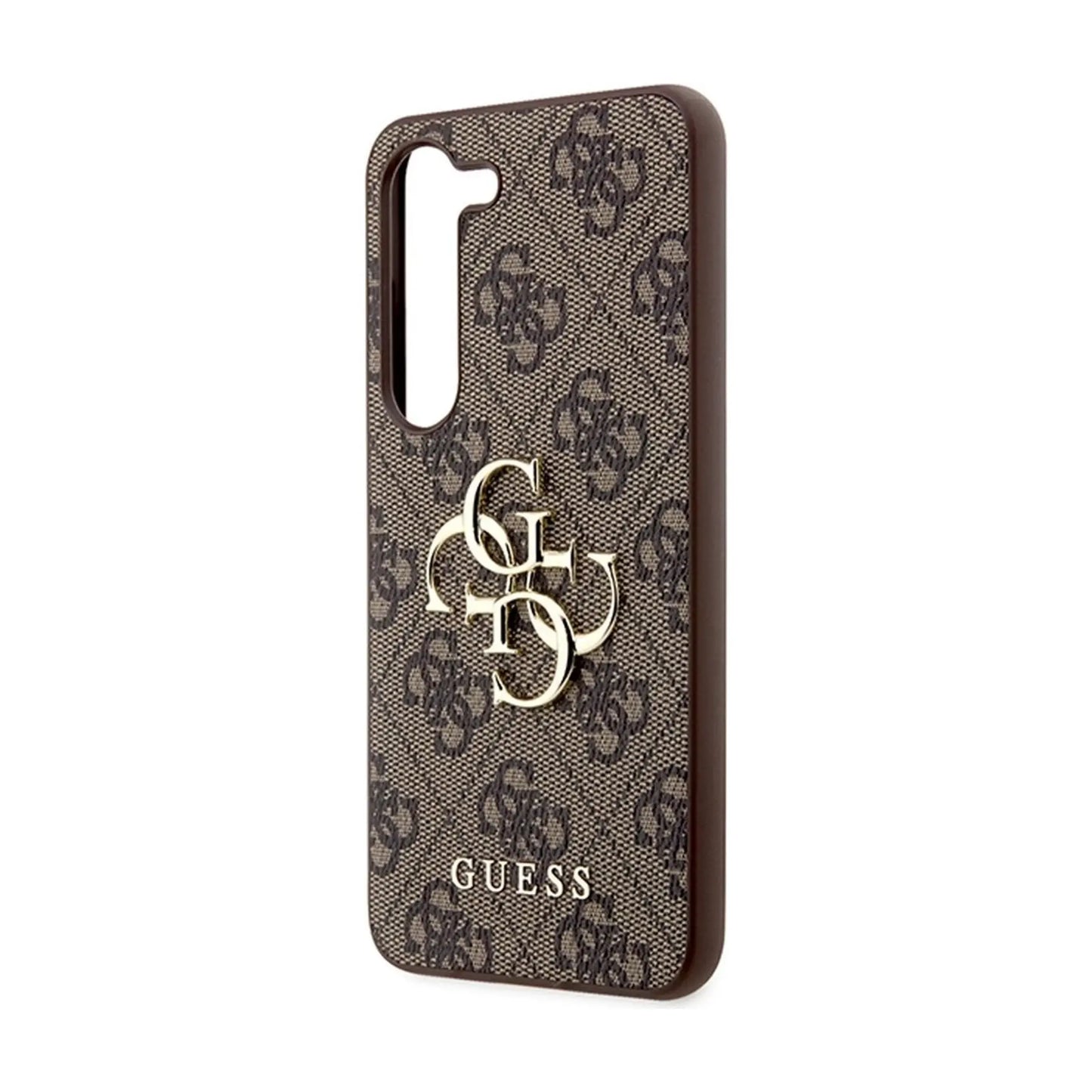 Guess Hülle Polyurethan 4G Metal Logo Braun – Galaxy S23