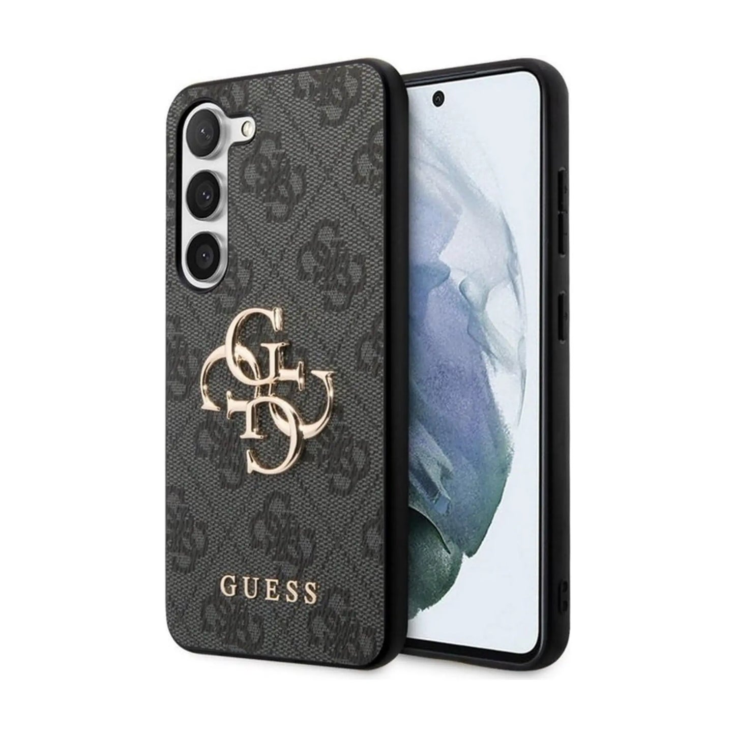 Guess Galaxy S23 Plus Hülle, Grau – 4G Big Metal Logo