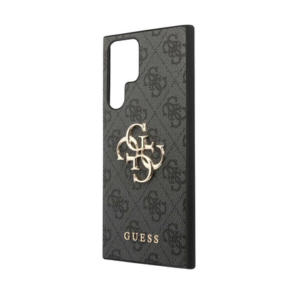 Guess 4G Metal Logo Case, Schwarz - Galaxy S23 Ultra