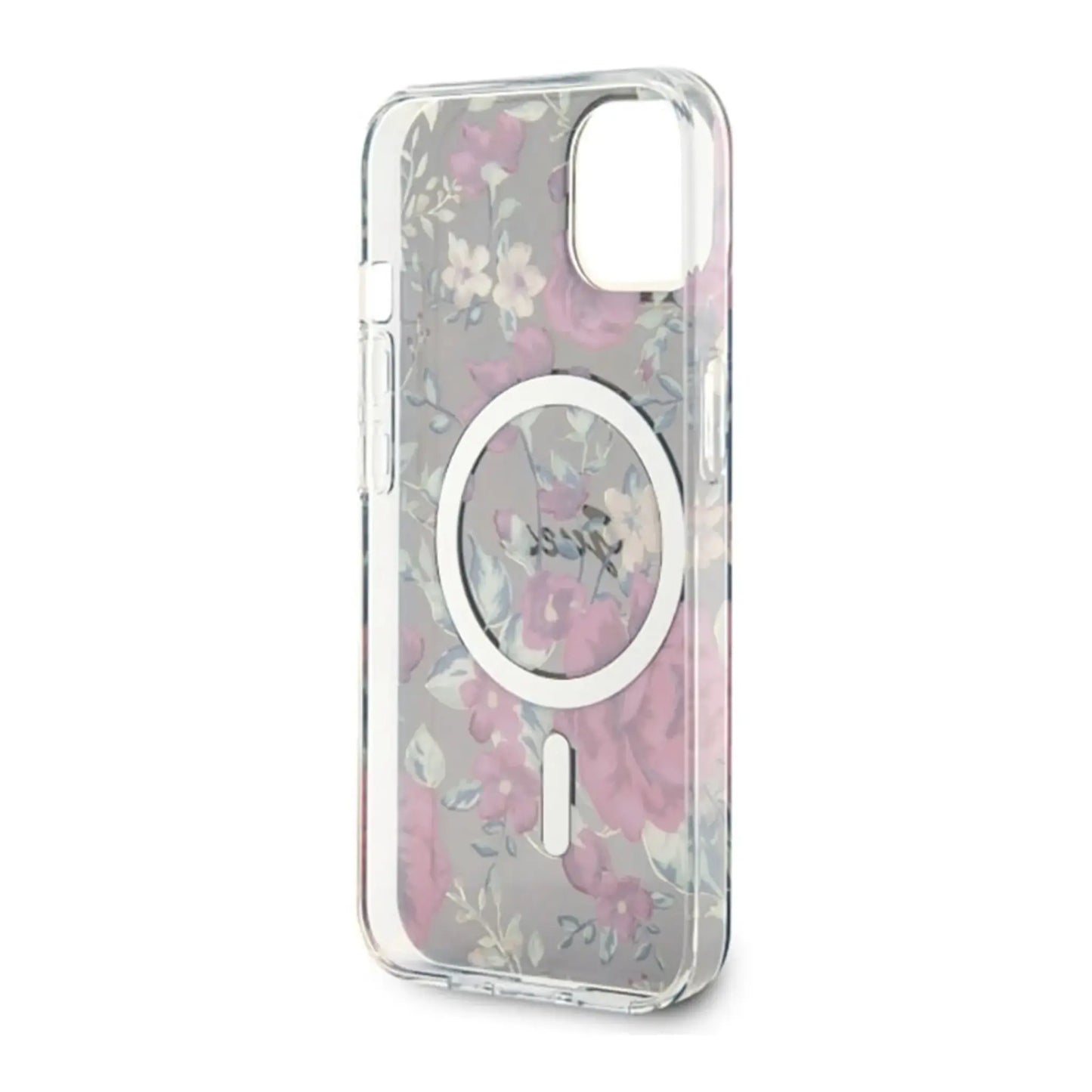 Guess Flower Hülle Grün für Magsafe – iPhone 14