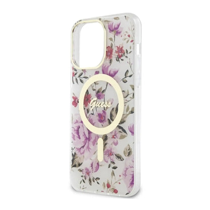 Guess Hülle Flower MagSafe Transparent - iPhone 14 Pro Max