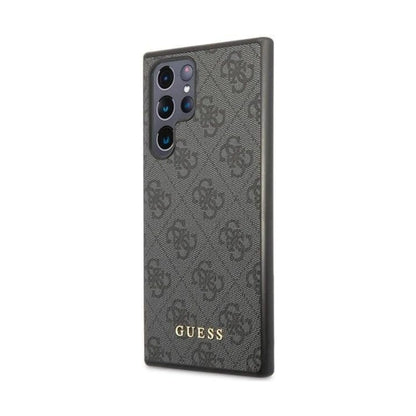 Guess 4G Metall Logo Hülle Grau – Samsung Galaxy S23 Ultra