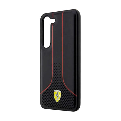 Ferrari 296P Perforiert Case, Schwarz – Galaxy S23