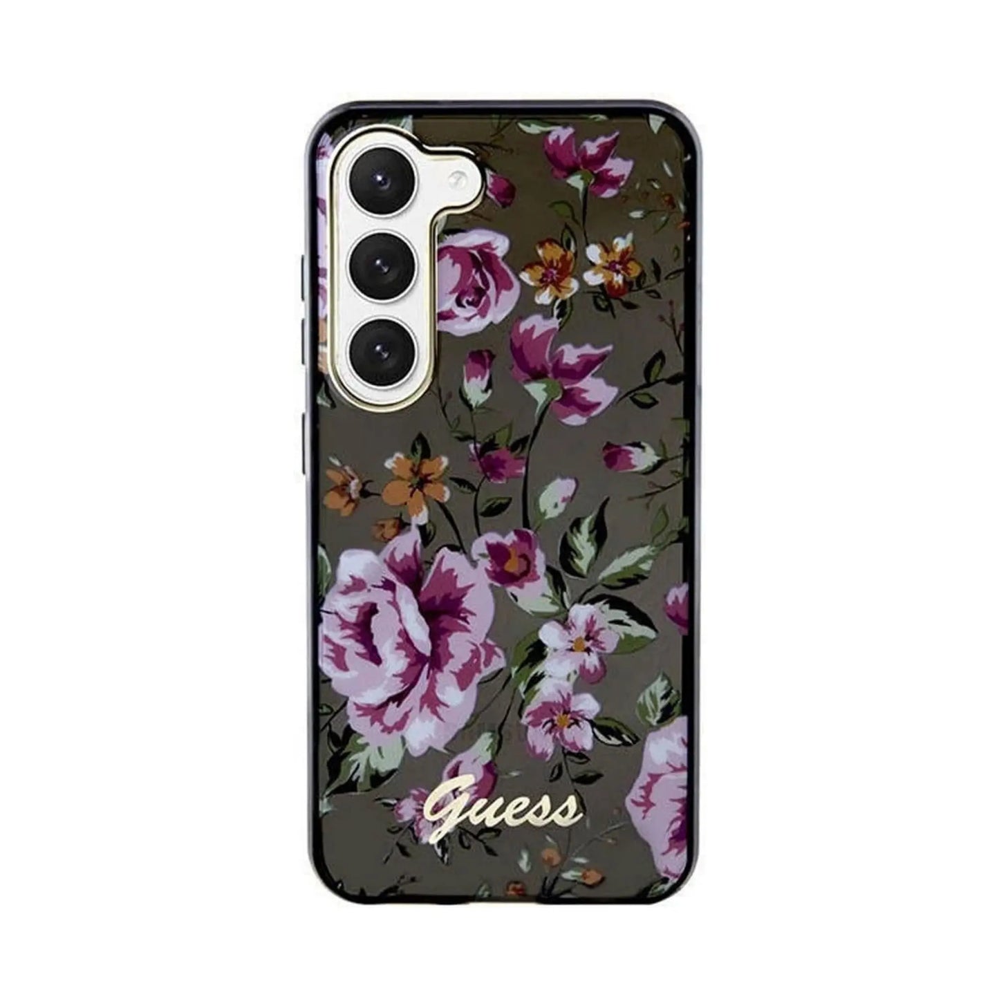Guess Hülle GUHCS23MHCFWSK Flower Collection Schwarz – Galaxy S23+