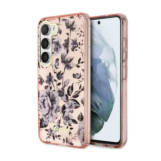 Guess GUHCS23SHCFWSP Flower Collection Case, Pink – Galaxy S23
